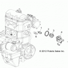 R13VE76AD/AI/AW/7EAS/EAT RZR S 800 EFI Engine, thermostat