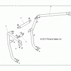 R13VE76AD/AI/AW/7EAS/EAT RZR S 800 EFI Chassis, cab frame extension kit