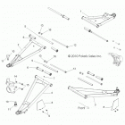 R13VE76AD/AI/AW/7EAS/EAT RZR S 800 EFI Suspension, front control arms