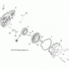 R13VE76FX/FI RZR S 800 EFI INTL/ISRAEL Engine, stator and flywheel