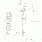 R13VE76FX/FI RZR S 800 EFI INTL/ISRAEL Suspension, front shock mounting
