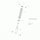 R13VH57AD/6EAK RZR 570 EFI Suspension, front shock mounting