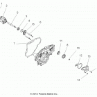 R13VH76AC/AD/AN/AS/EAI RZR 800 EFI Engine, oil pump and water pump