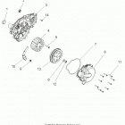 R13VH76AC/AD/AN/AS/EAI RZR 800 EFI Engine, stator and flywheel