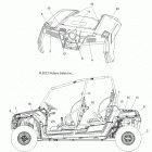 R13XE76AD/EAI RZR 4 800 EFI Кузов Наклейки