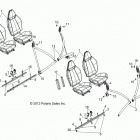 R13XE76AD/EAI RZR 4 800 EFI Body, seat mounting and belts