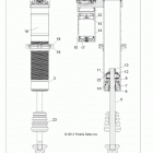 R13XE76AD/EAI RZR 4 800 EFI Передний аммортизатор