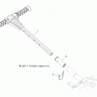 R13XT9EAL RZR 4 XP JAGGED X Body, grab bar, passenger