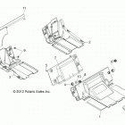 R13XT9EAL RZR 4 XP JAGGED X Body, seat divider