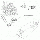 R13XT9EAL RZR 4 XP JAGGED X Engine, oil pump and oil cooler