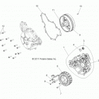 R13XT9EAL RZR 4 XP JAGGED X Engine, stator and cover