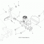 R13XT9EAL RZR 4 XP JAGGED X Brakes, pedal and master cylinder