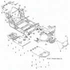 R13XT9EFX RZR 4 XP 900 PS INTL Шасси, основная рама и пластина скольжения