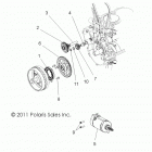 R12JT9EFX RZR XP INTL Engine, starter and drive