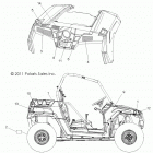 R12VH57AD RZR 570 EFI Кузов Наклейки