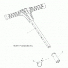 R12VH57FX RZR 570 EFI INTL Body, grab bar, passenger