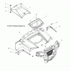 R12VH57FX RZR 570 EFI INTL Работа кузова, капота и переднего кузова