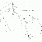 R12VH57FX RZR 570 EFI INTL Шасси, каркас кабины и боковые стержни