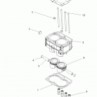 R12VH76AB/AD/AF/AH/AI/AJ/AM/EAB/EAS RZR 800 EFI/EPS Engine, piston and cylinder