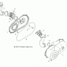 R12VH76AB/AD/AF/AH/AI/AJ/AM/EAB/EAS RZR 800 EFI/EPS Привод, крышка сцепления и воздуховоды