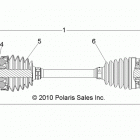 R12VH76AB/AD/AF/AH/AI/AJ/AM/EAB/EAS RZR 800 EFI/EPS Привод ,задний полувагон