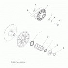 R12VH76AB/AD/AF/AH/AI/AJ/AM/EAB/EAS RZR 800 EFI/EPS Вторичная муфта сцепления
