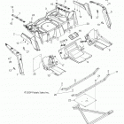 R12XE76AD/7EAB/EAO RZR 4 800 EFI Корпус, задняя стойка и крылья