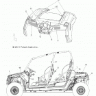 R12XE7EFX RZR 4 800 EFI EPS INTL Кузов Наклейки