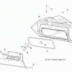 R12XE7EFX RZR 4 800 EFI EPS INTL Body, glovebox