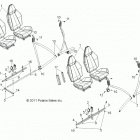 R12XE7EFX RZR 4 800 EFI EPS INTL Body, seat mounting and belts