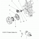 R12XT87AA/9EAS RZR 4 XP 900 Engine, starter and drive