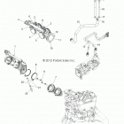 R12XT87AA/9EAS RZR 4 XP 900 Engine, throttle body and injector