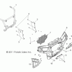 R11JH87AA/AD RZR XP 900 Body, front bumper