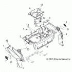 R11JH87AA/AD RZR XP 900 Корпус, задняя стойка и крылья
