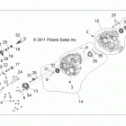 R11JH87AA/AD RZR XP 900 Картер КПП