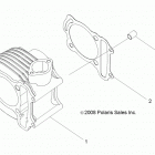 R11VA17AA RZR 170 Цилиндр двигателя