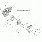 R11VM76FX RZR  S EPS INTL Engine, stator and flywheel