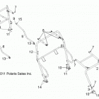 R11XY76FX RZR 4 INTL Шасси, каркас кабины и боковые стержни