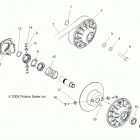 R09VH76 RZR 800 EFI ALL OPTIONS Drive train, secondary clutch (built 9  /  30  /  08 and...