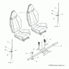 R09VH76 RZR 800 EFI ALL OPTIONS Body, seat mounting and belts