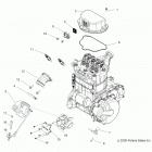 R09VH76 RZR 800 EFI ALL OPTIONS Engine, throttle body and valve cover