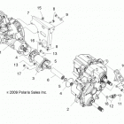 R09VH76 RZR 800 EFI ALL OPTIONS Drive train, gearcase, carrier mtg (built 10  /  15  /  ...
