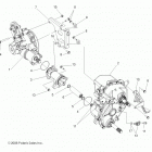R09VH76 RZR 800 EFI ALL OPTIONS Drive train, gearcase, carrier mtg (built 10  /  16  /  ...