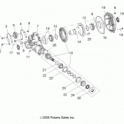 R09VH76 RZR 800 EFI ALL OPTIONS Drive train, gearcase, carrier, intl comp (built 10  /  ...