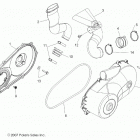 R08VH76AD/AG RZR 800 EFI Clutch, cover and ducting