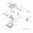 R08VH76AD/AG RZR 800 EFI Engine, crankcase and crankshaft