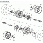 X6 EFI Запчасти рамы. F14  FRONT WHEEL ASSY (SINCE 2014)