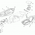 X8 EFI/EPS Запчасти рамы. F00-1  CVT& / CVT AIR PIPE&SIDE COVER