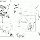 X8 EFI/EPS Запчасти рамы. F13 SEAT ASSY