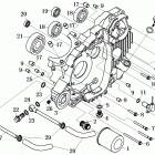 Z6 EFI Запчасти двигателя. E02  LEFT CRANKCASE